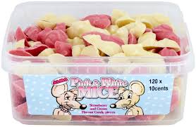 Pink & White Mice Tub moossweetsandchews