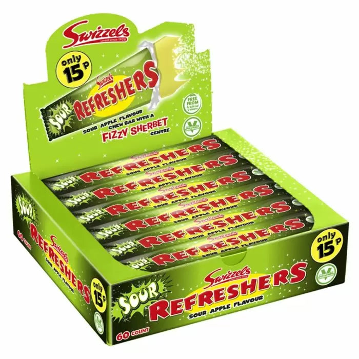 Swizzels Refreshers Sour Apple Chew Bars moossweetsandchews