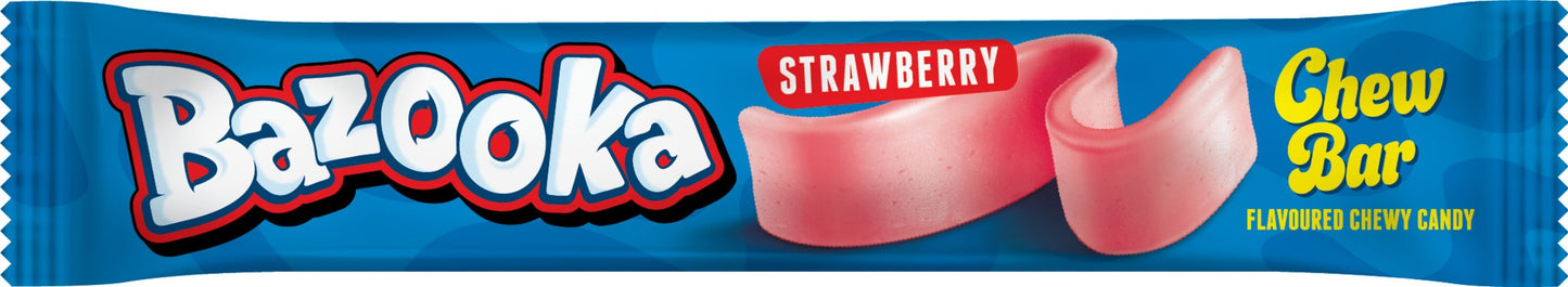 Bazooka Strawberry Chew Bar moossweetsandchews