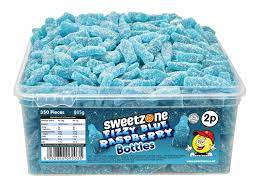 Fizzy Blue Raspberry Bottles Tub moossweetsandchews