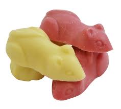 Pink and White Chocolate Mice moossweetsandchews