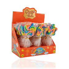 CANDY PARADISE RAINBOW STAR SWIRL LOLLIPOP