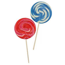 Candy Realms Strawberry and Bubblegum Round Lollipop