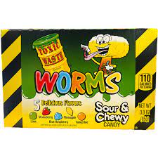 Toxic Waste Sour & Chewy Worms Theatre Box