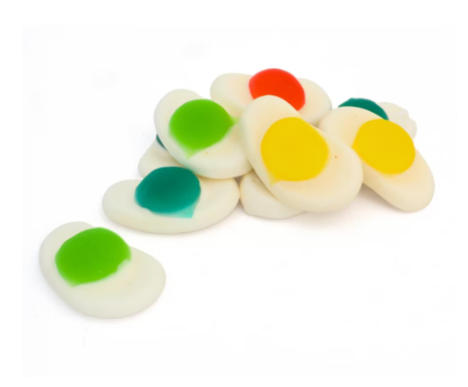 Multicoloured Tongue Painting Fried Eggs