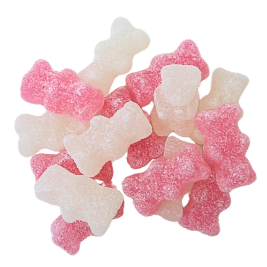 Vegan Pink and White Sugared Bears